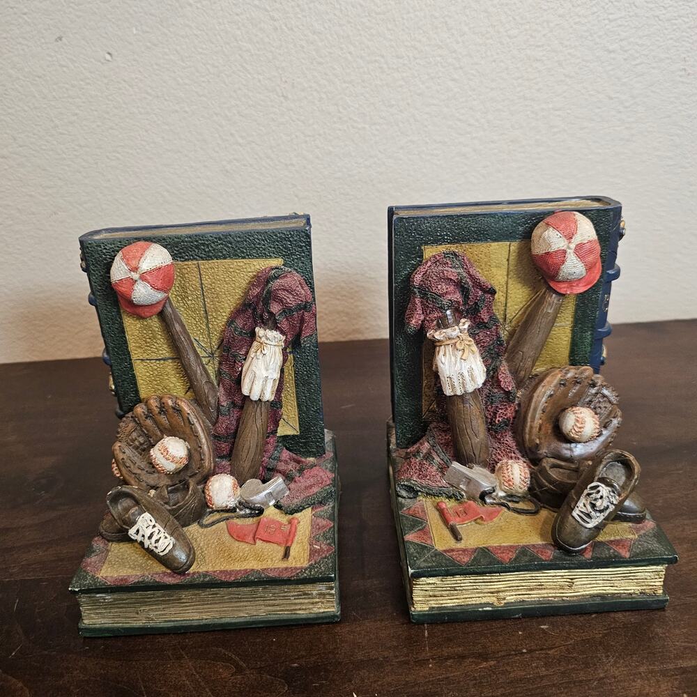 Vintage Baseball Bookends